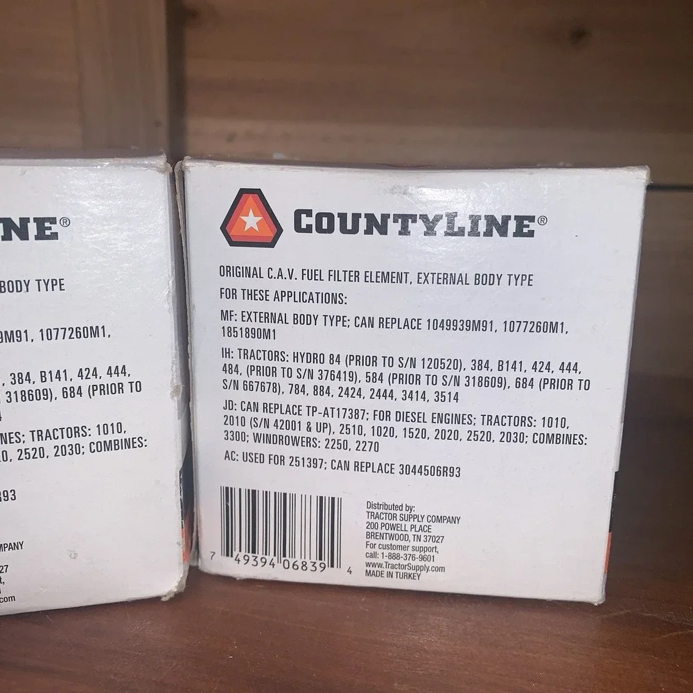 Pair Of Fuel Filters TSC 1071095 John Deere‎ Massey Ferguson Allis-Chalmers IH